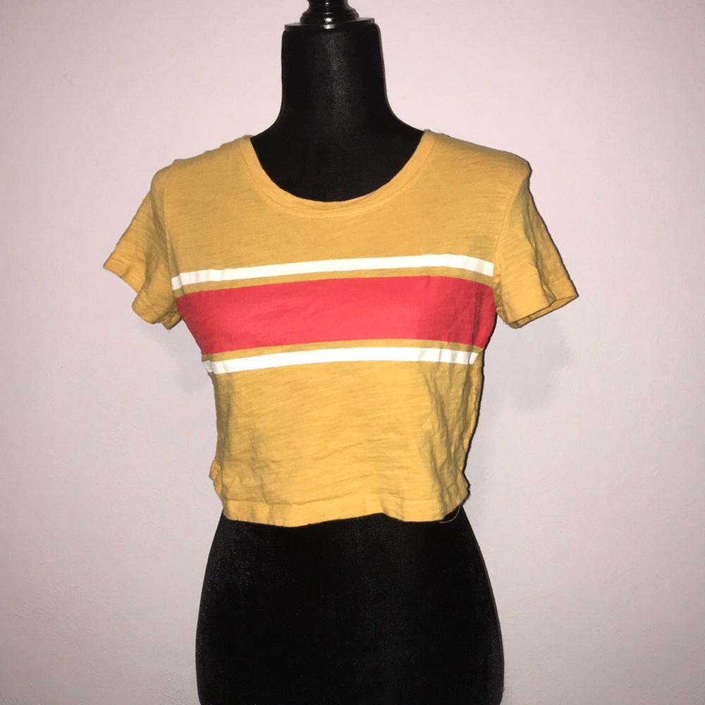 Yellow crop top